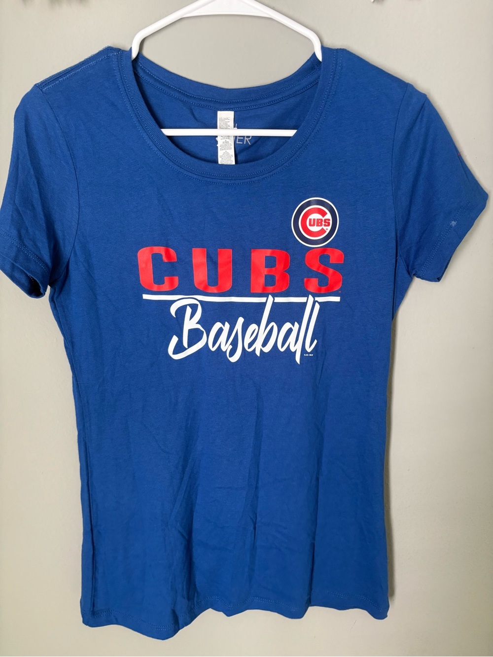 Chicago Cubs Baseball MLB Women's T-Shirt Size M Medium Blue Graphic Tee